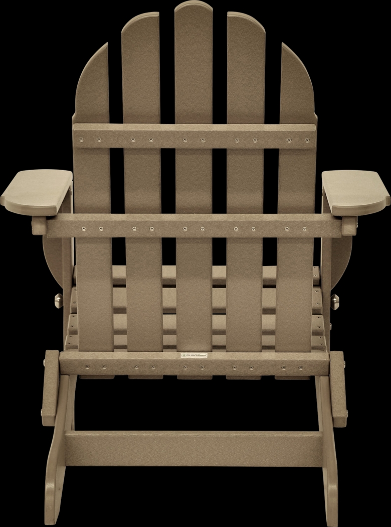 Greenport Traditional Tan Outdoor Adirondack Chair - Thumbnail - Image 6