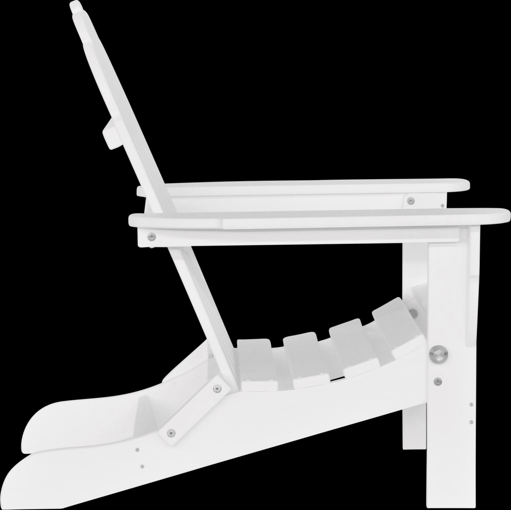 Greenport Traditional White Outdoor Adirondack Chair - Thumbnail - Image 3