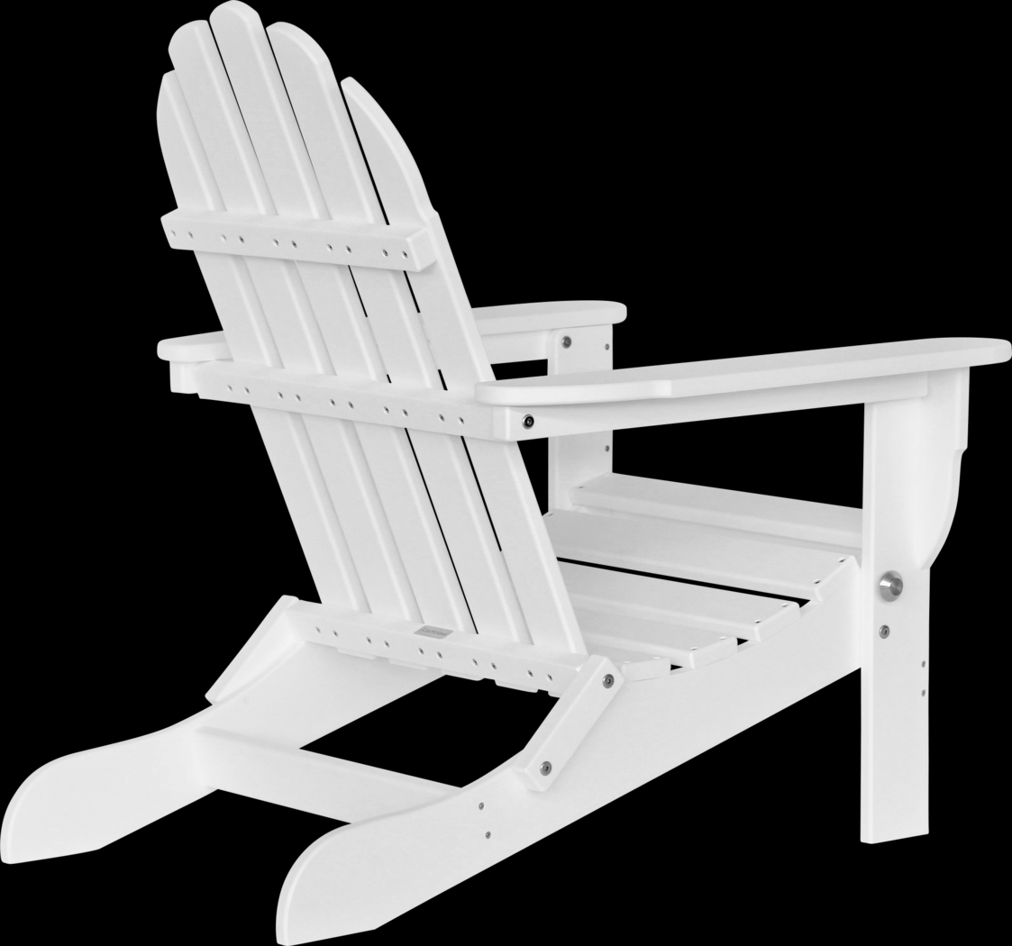 Greenport Traditional White Outdoor Adirondack Chair - Thumbnail - Image 4