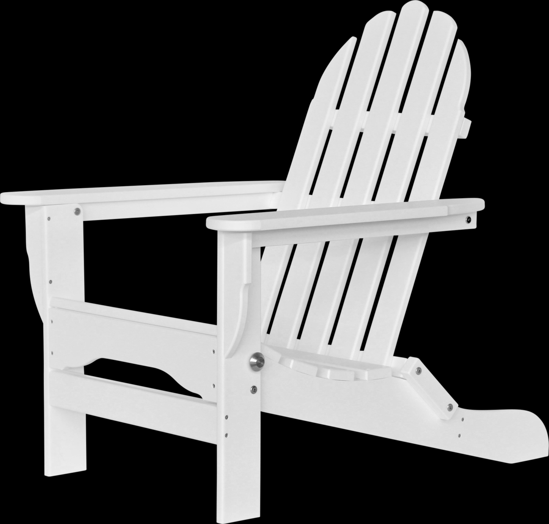 Greenport Traditional White Outdoor Adirondack Chair - Thumbnail - Image 7
