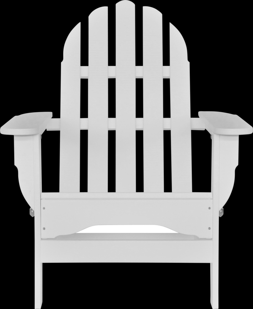 Greenport Traditional White Outdoor Adirondack Chair - Thumbnail - Image 9