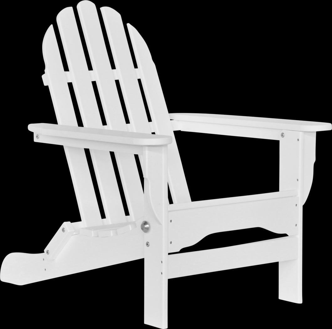 Greenport Traditional White Outdoor Adirondack Chair - Thumbnail - Image 1