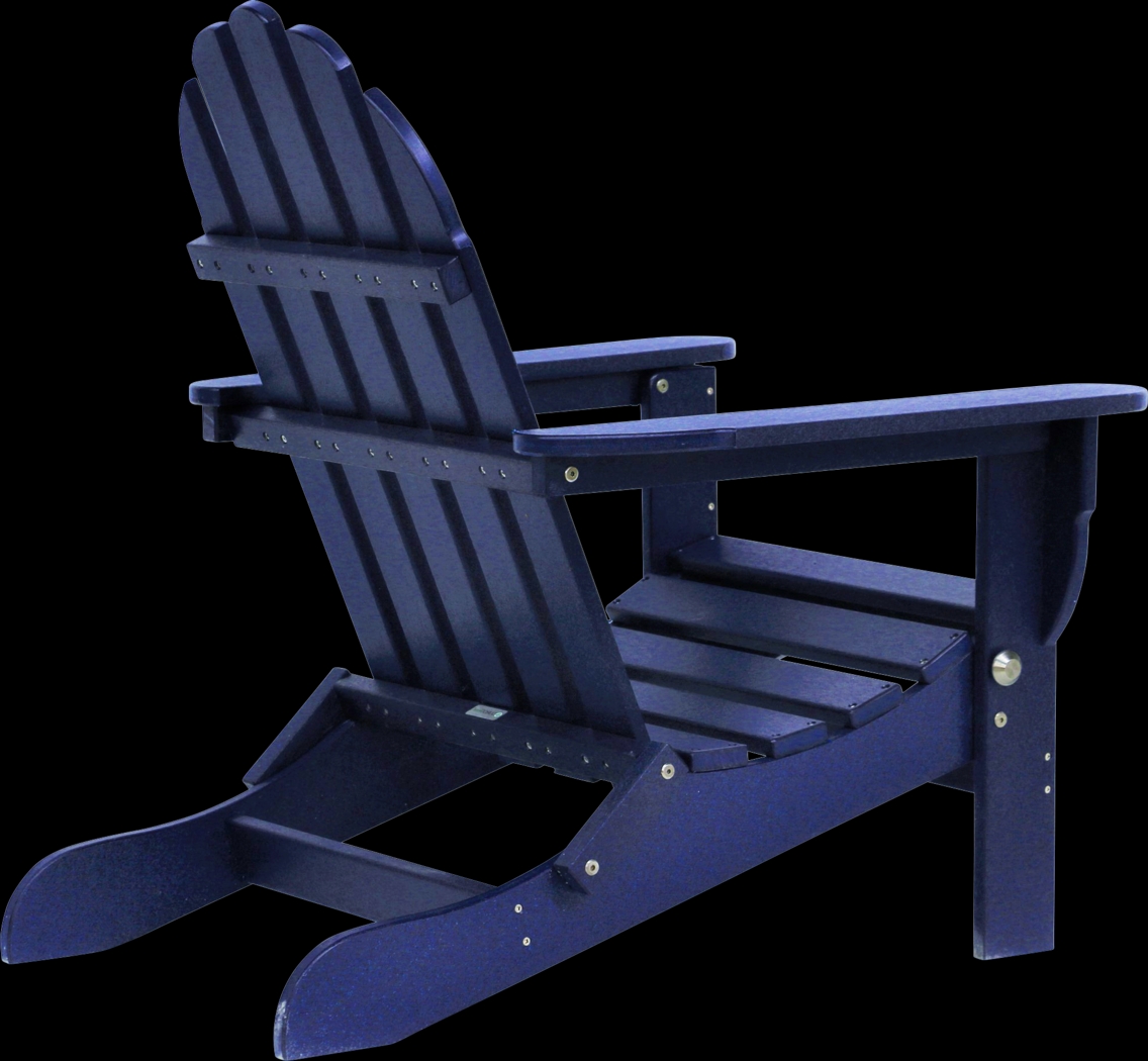 Greenport Vibrant Navy Outdoor Adirondack Chair - Thumbnail - Image 4