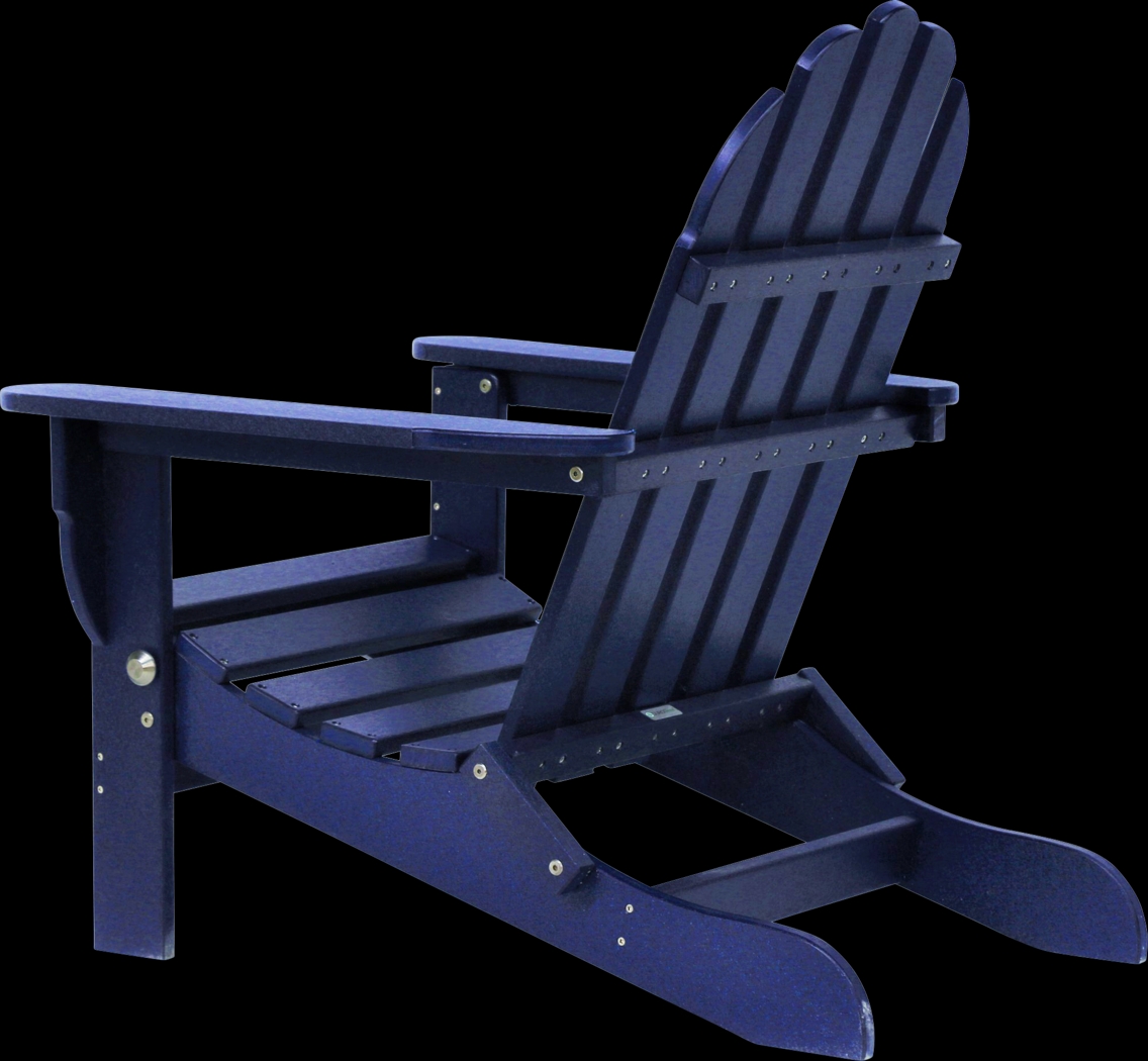 Greenport Vibrant Navy Outdoor Adirondack Chair - Thumbnail - Image 6