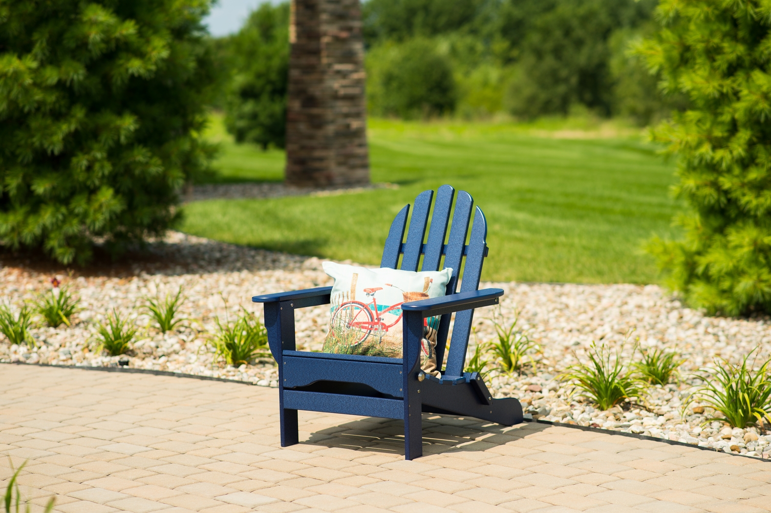 Greenport Vibrant Navy Outdoor Adirondack Chair - Thumbnail - Image 11