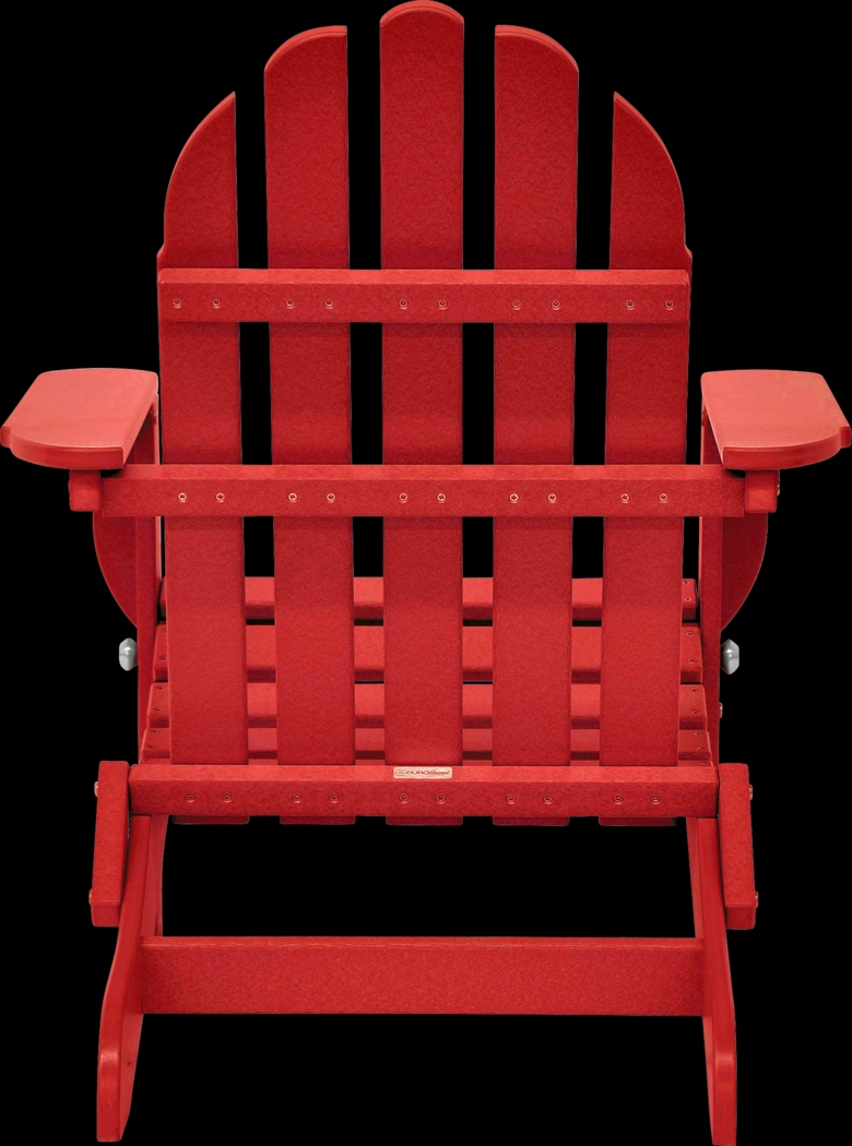 Greenport Vibrant Red Outdoor Adirondack Chair - Thumbnail - Image 6