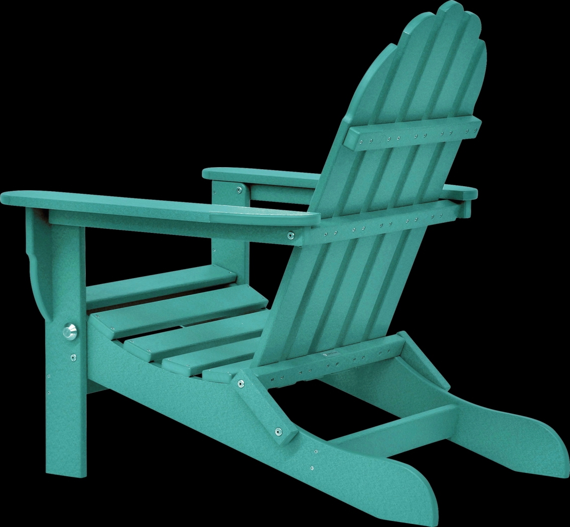 Greenport Vibrant Teal Outdoor Adirondack Chair - Thumbnail - Image 5
