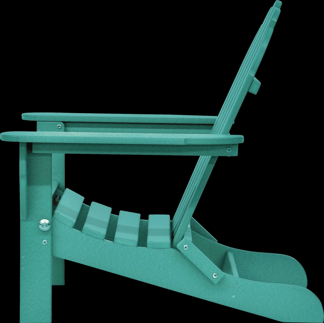 Greenport Vibrant Teal Outdoor Adirondack Chair - Thumbnail - Image 6