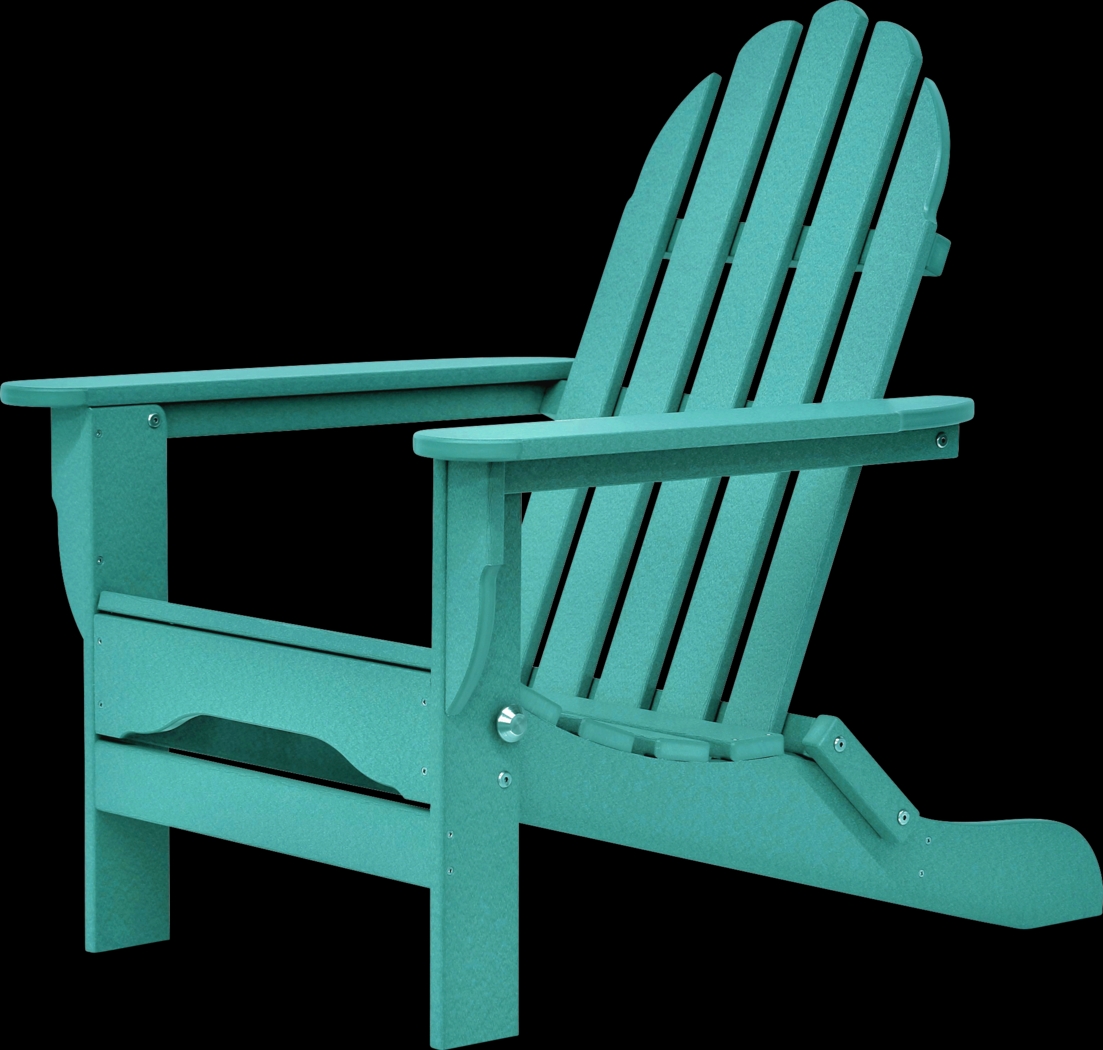 Greenport Vibrant Teal Outdoor Adirondack Chair - Thumbnail - Image 7