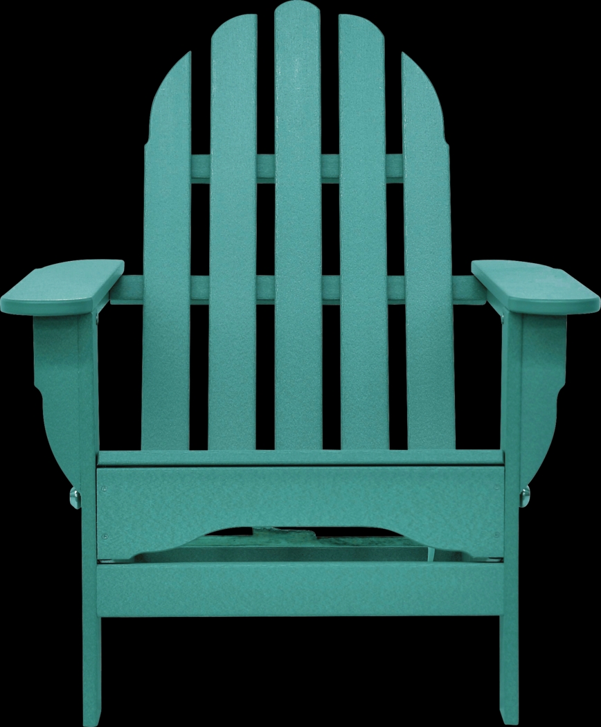 Greenport Vibrant Teal Outdoor Adirondack Chair - Thumbnail - Image 9