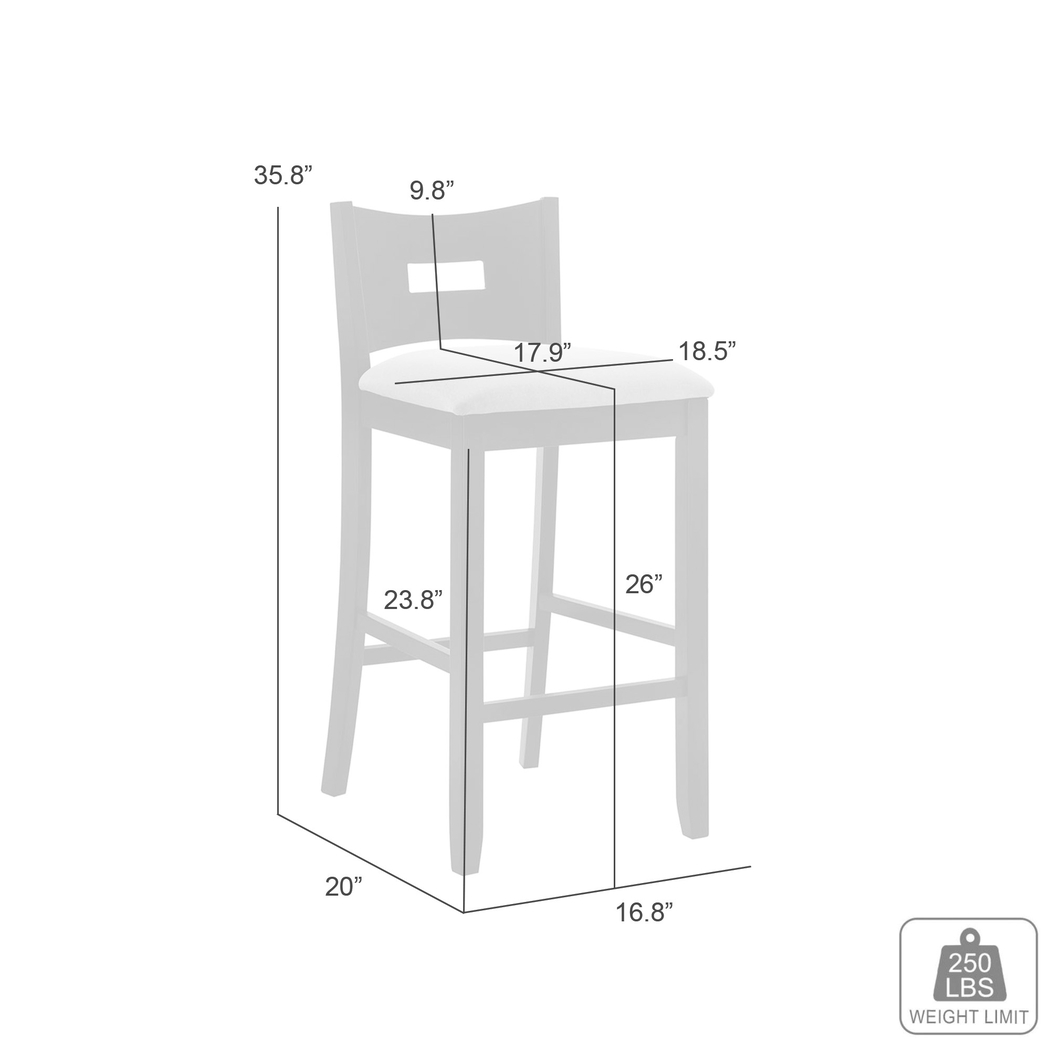 Greensys I Black and Beige Counter Height Stool - Thumbnail - Image 7