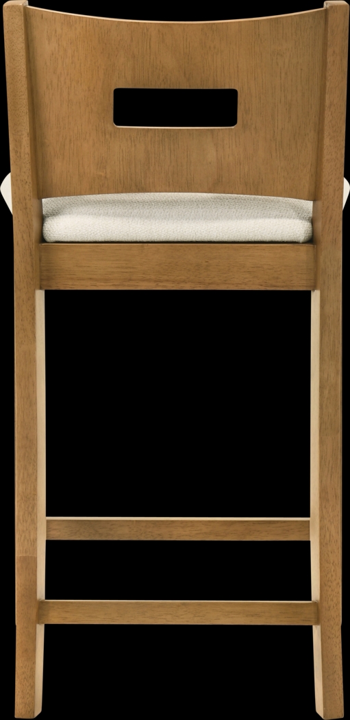 Greensys II Brown and Ivory Counter Height Stool - Thumbnail - Image 4