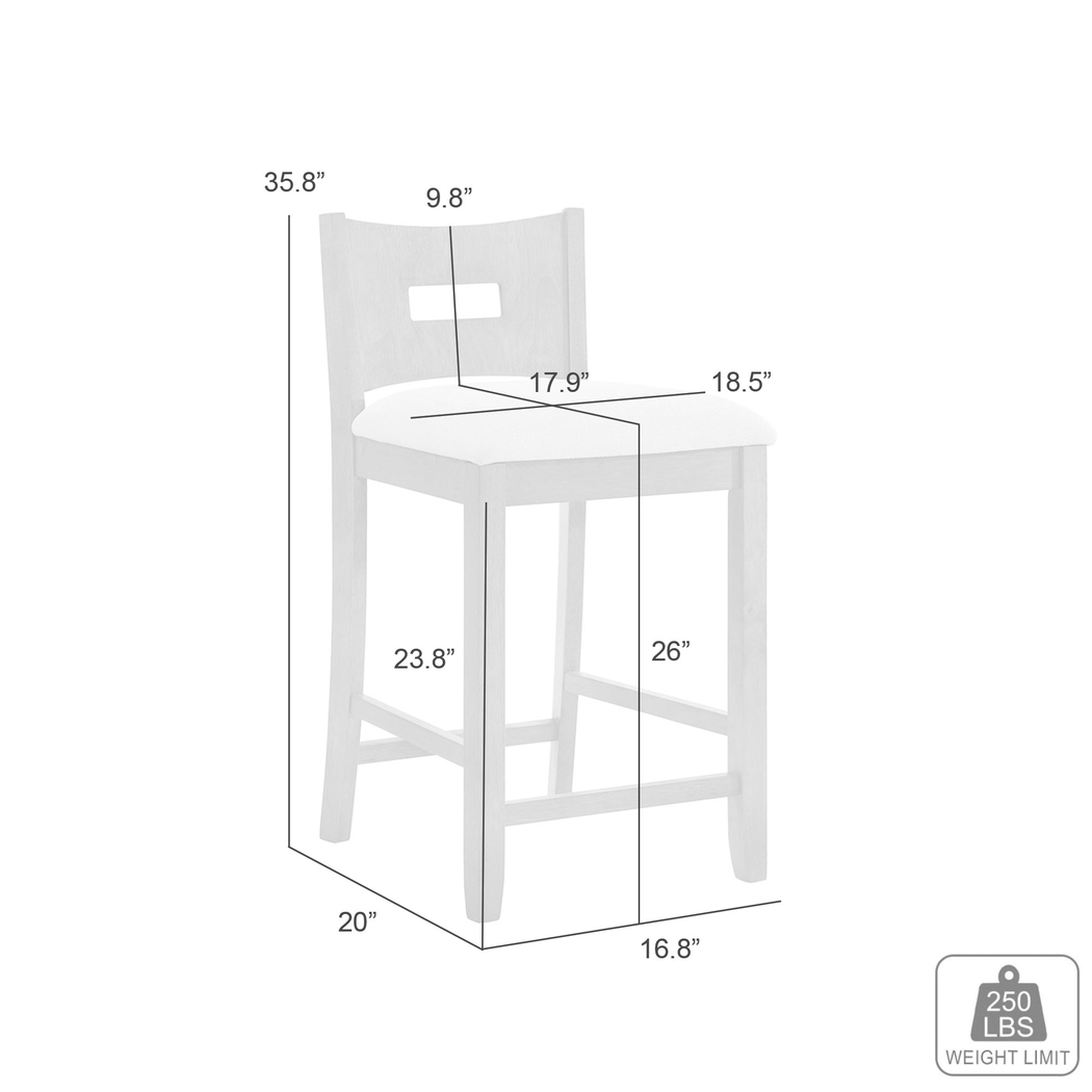 Greensys II Brown and Ivory Counter Height Stool - Thumbnail - Image 7