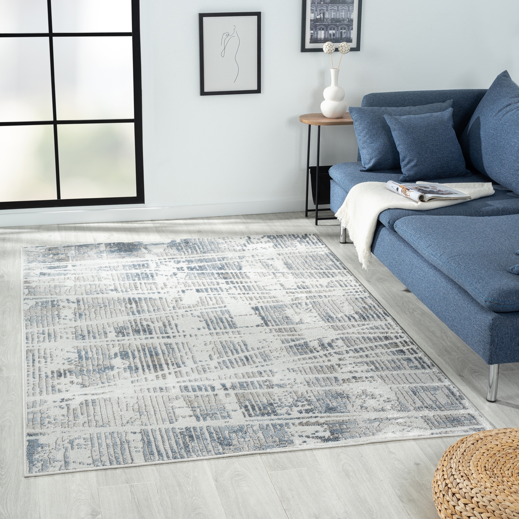 Greenvale Blue 5' x 7' Rug - Thumbnail - Image 2