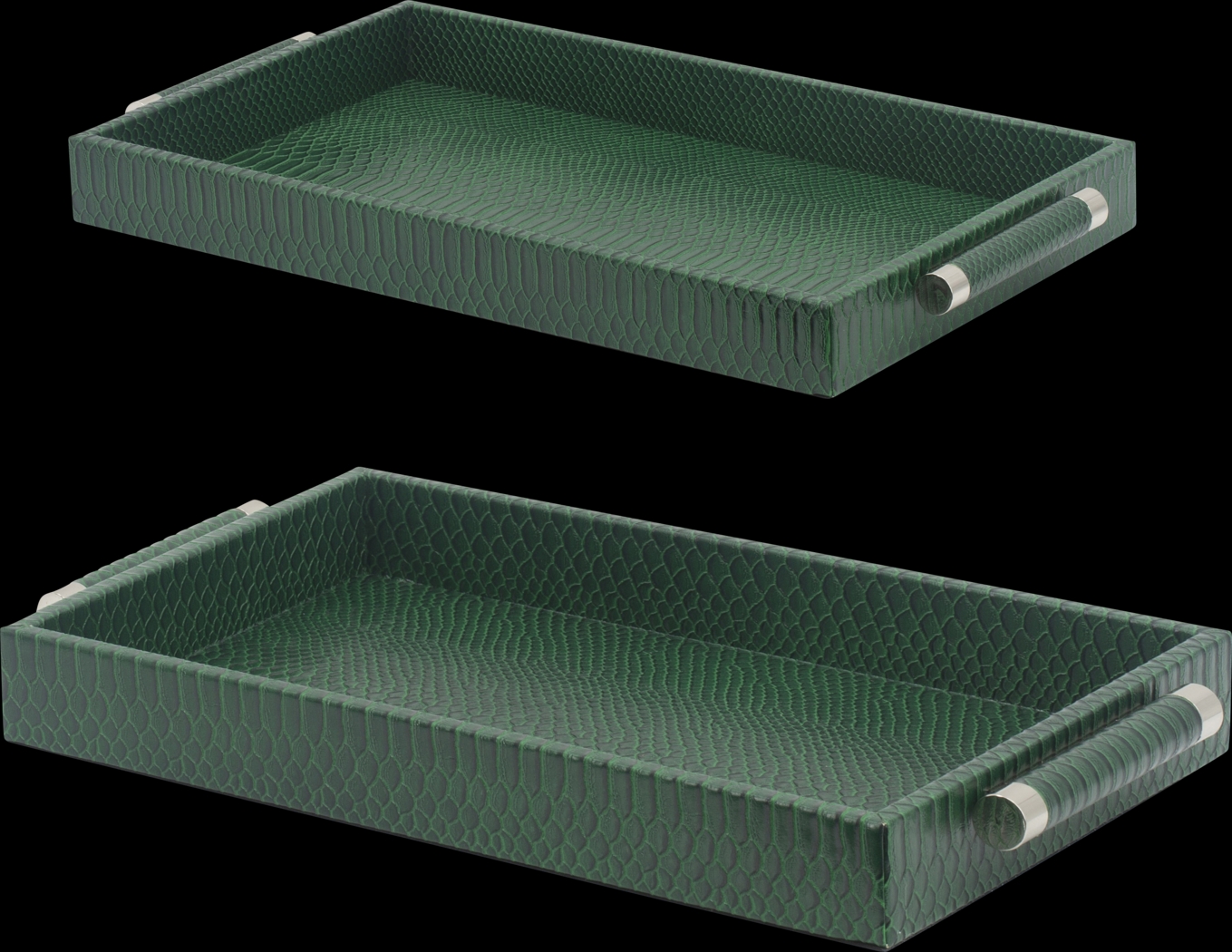 Greenwell Green Tray, Set of 2 - Thumbnail - Image 1