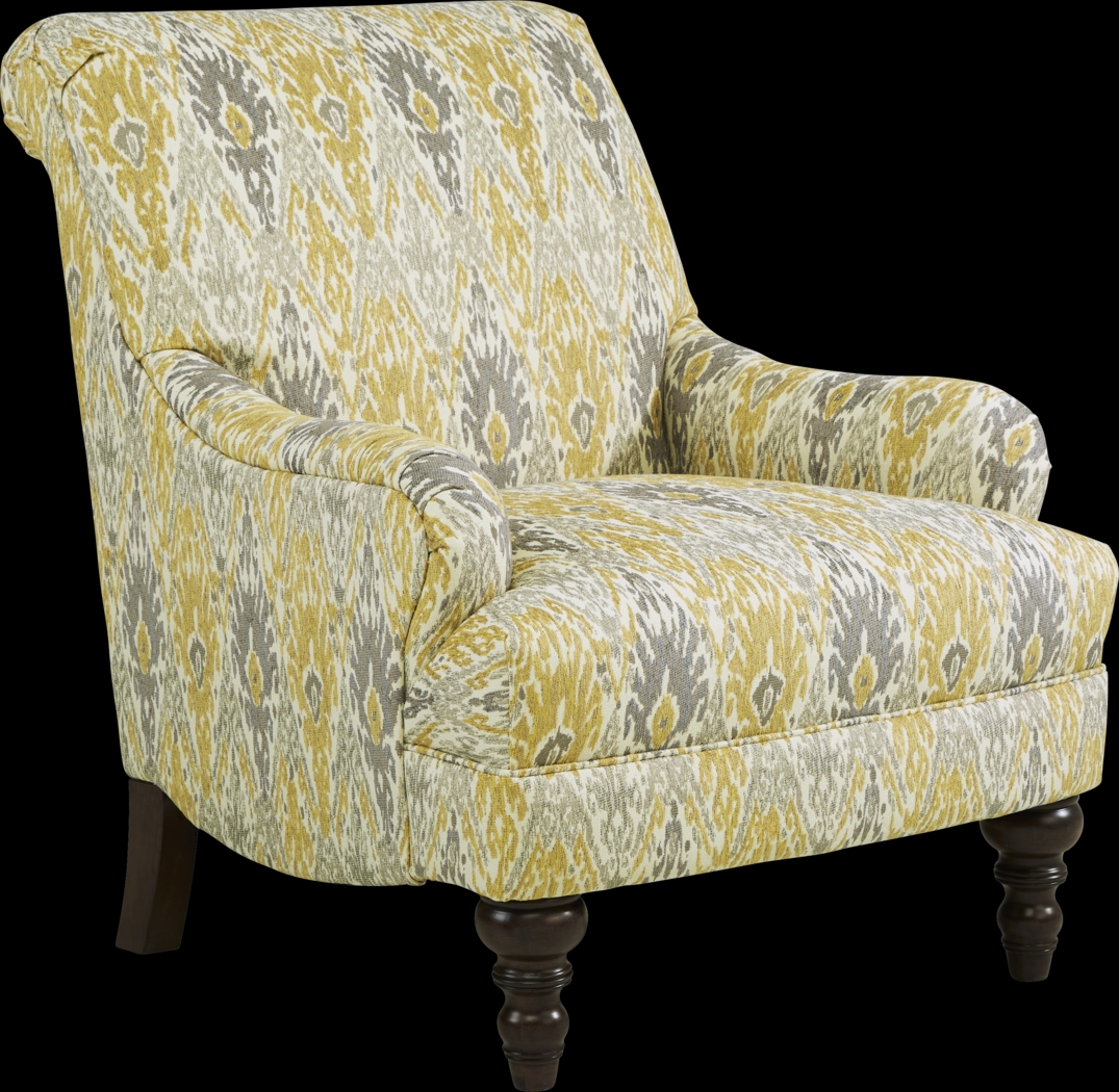 Cindy Crawford Home Greenwich Pointe Maize Accent Chair - Thumbnail - Image 1