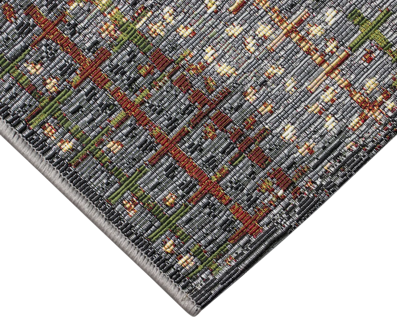 Greeta Charcoal 6'6 x 9'4 Indoor/Outdoor Rug - Thumbnail - Image 3