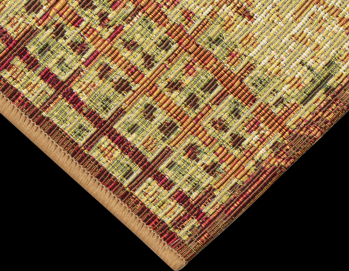 Greeta Gold 7'10 x 9'10 Indoor/Outdoor Rug - Thumbnail - Image 3