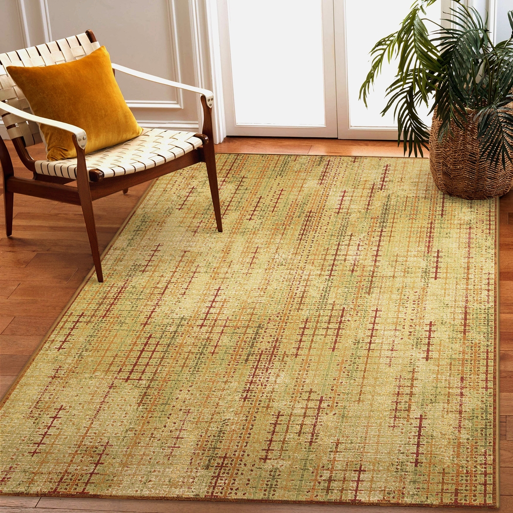Greeta Gold 7'10 x 9'10 Indoor/Outdoor Rug - Thumbnail - Image 7