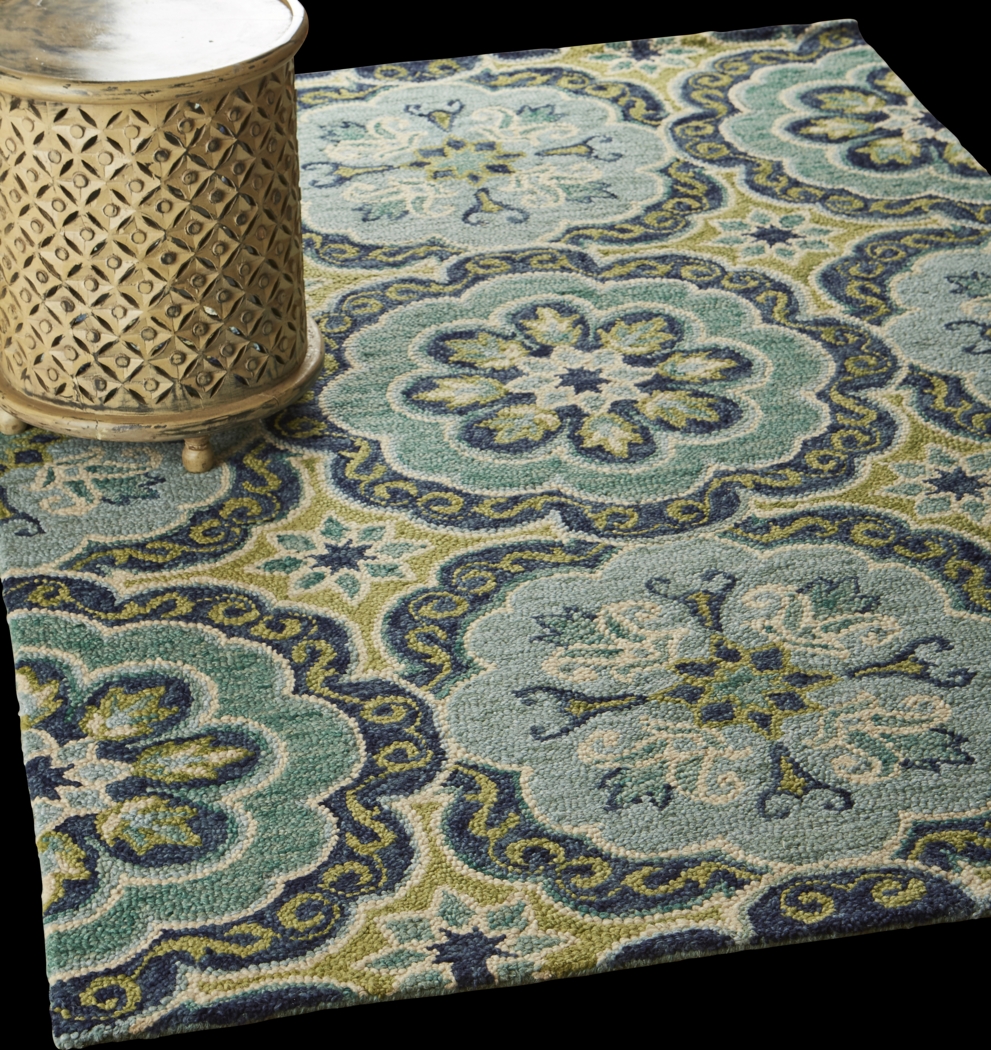 Greeva Blue 7'9 x 9'9 Rug - Thumbnail - Image 7