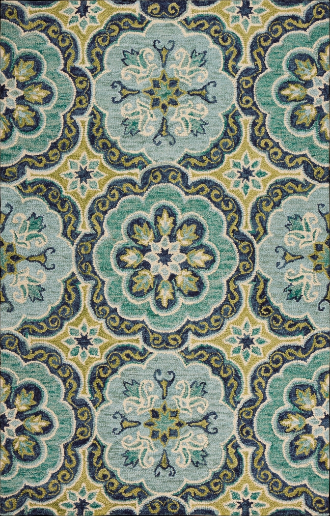 Greeva Blue 7'9 x 9'9 Rug - Thumbnail - Image 1