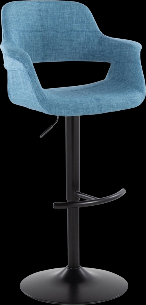 Greinwich I Blue Adjustable Barstool, Set of 2 - Thumbnail - Image 2