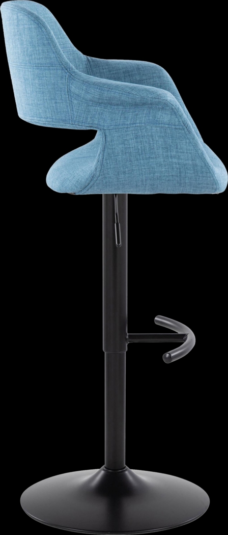 Greinwich I Blue Adjustable Barstool, Set of 2 - Thumbnail - Image 3