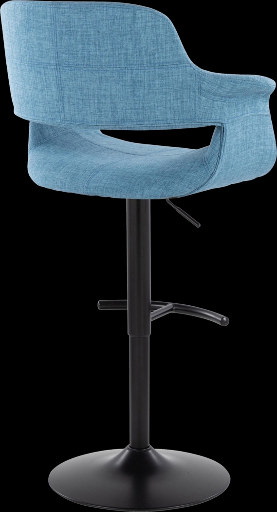 Greinwich I Blue Adjustable Barstool, Set of 2 - Thumbnail - Image 4