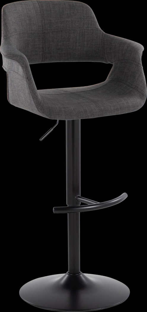 Greinwich I Charcoal Adjustable Barstool, Set of 2 - Thumbnail - Image 2