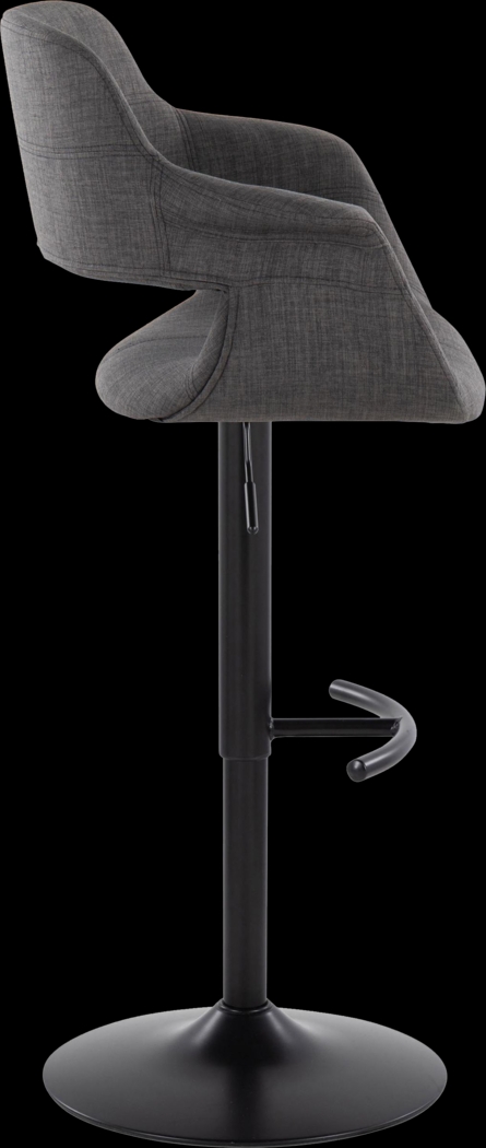 Greinwich I Charcoal Adjustable Barstool, Set of 2 - Thumbnail - Image 3