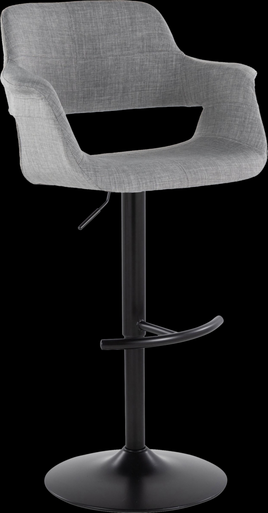 Greinwich I Gray Adjustable Barstool, Set of 2 - Thumbnail - Image 2