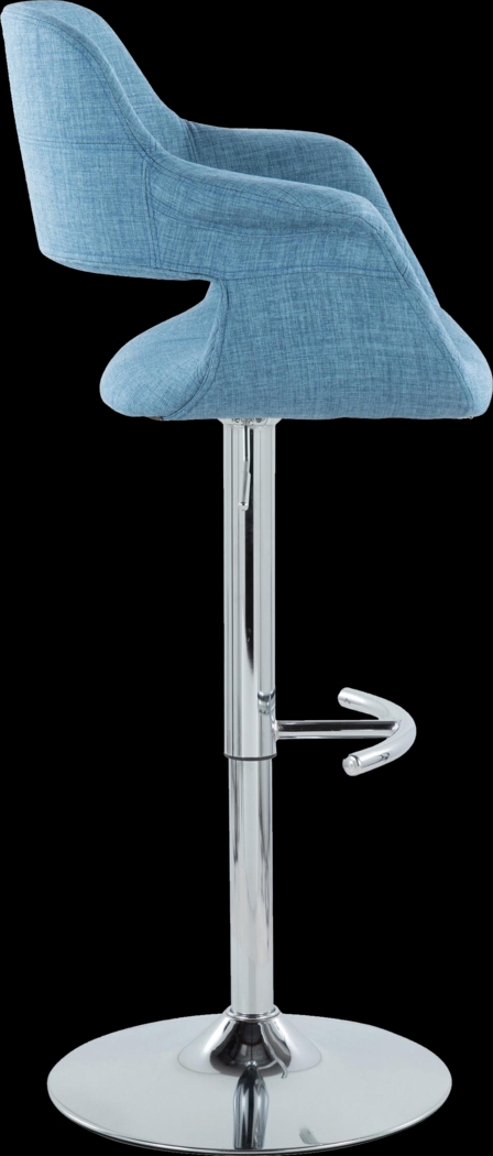 Greinwich II Blue Adjustable Barstool, Set of 2 - Thumbnail - Image 3