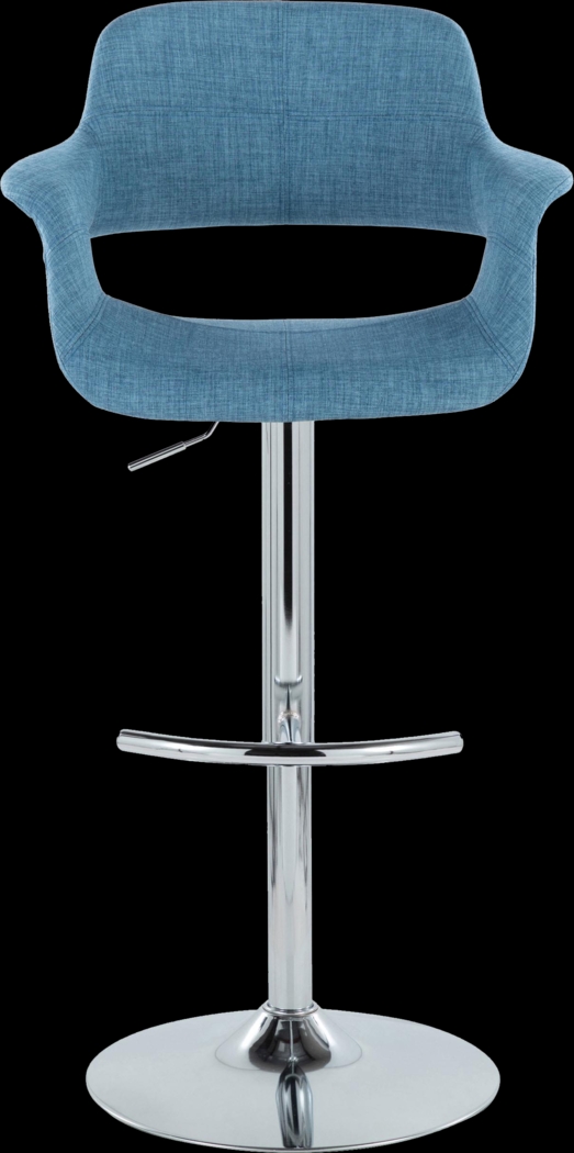 Greinwich II Blue Adjustable Barstool, Set of 2 - Thumbnail - Image 6