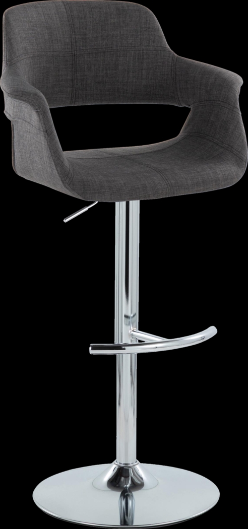 Greinwich II Charcoal Adjustable Barstool, Set of 2 - Thumbnail - Image 2