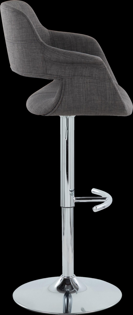 Greinwich II Charcoal Adjustable Barstool, Set of 2 - Thumbnail - Image 3