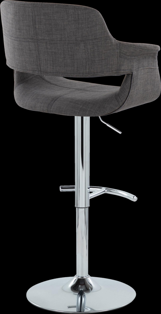 Greinwich II Charcoal Adjustable Barstool, Set of 2 - Thumbnail - Image 4