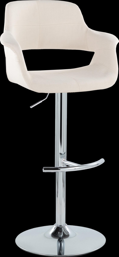 Greinwich II Cream Adjustable Barstool, Set of 2 - Thumbnail - Image 2