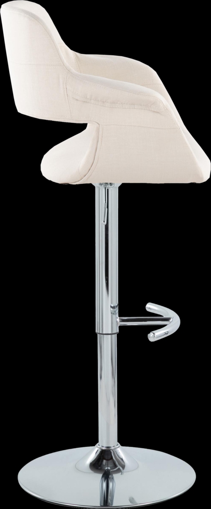 Greinwich II Cream Adjustable Barstool, Set of 2 - Thumbnail - Image 3
