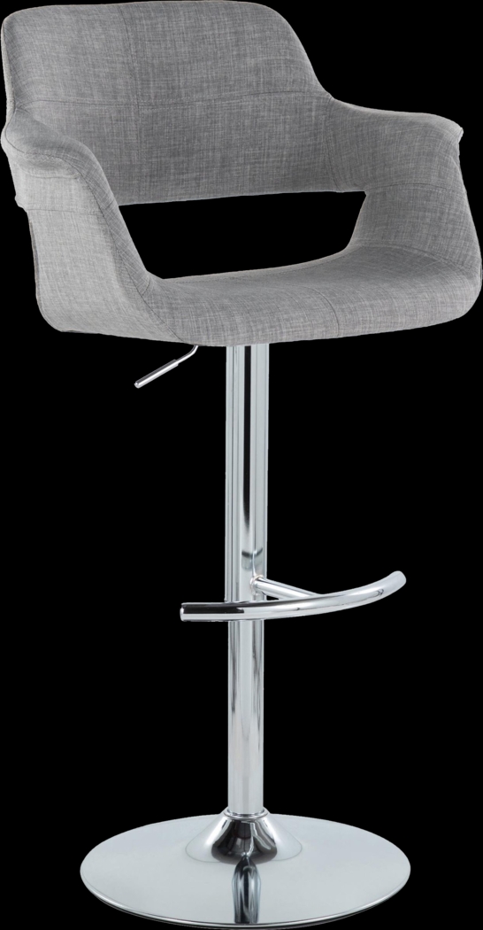 Greinwich II Gray Adjustable Barstool, Set of 2 - Thumbnail - Image 2