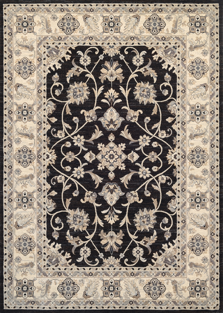 Grelck Black 5'3 x 7'6 Rug - Thumbnail - Image 1