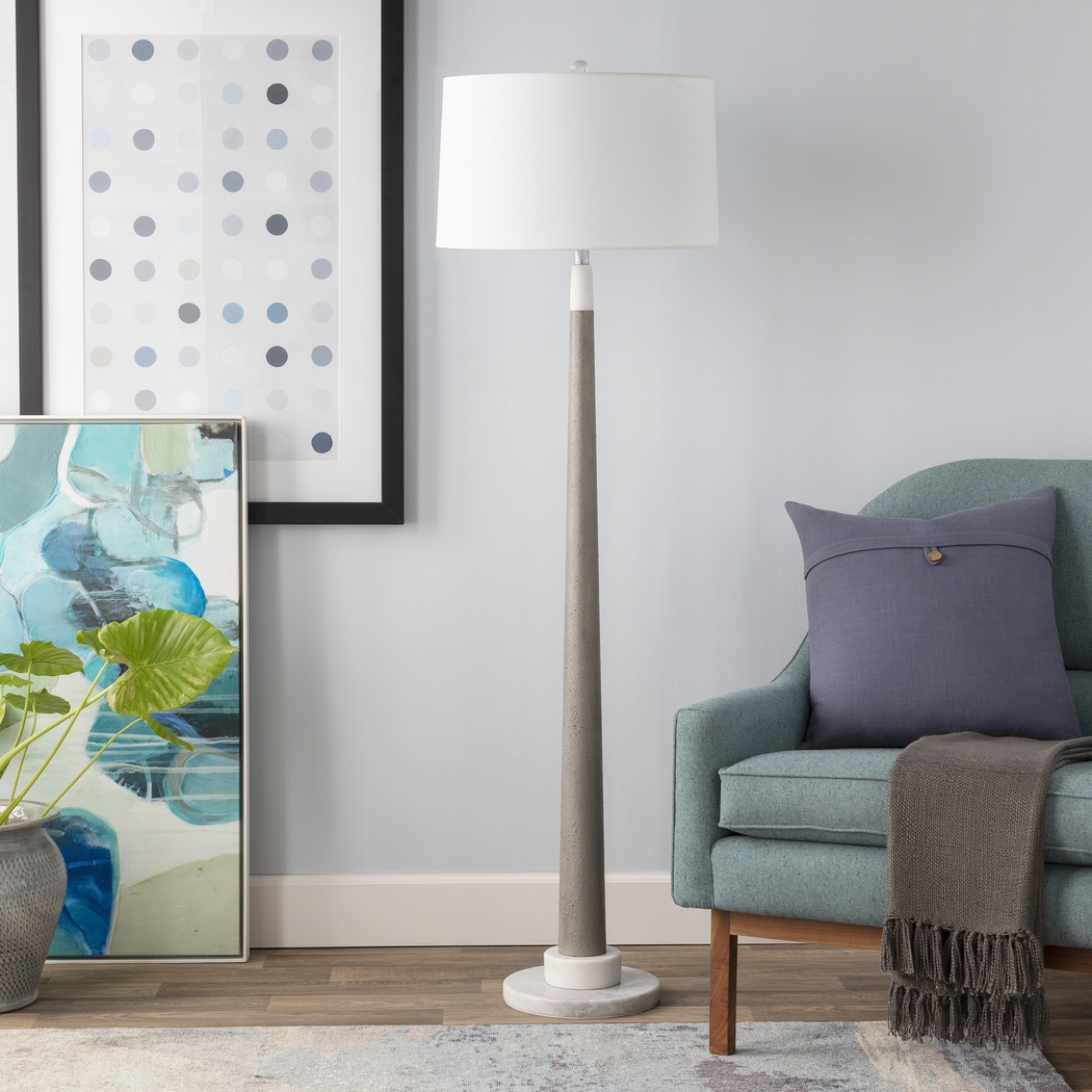 Grend Bay White Floor Lamp - Thumbnail - Image 2