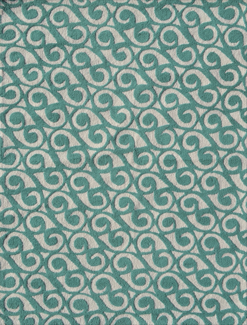Greris Teal 7' x 10' Indoor/Outdoor Rug - Thumbnail - Image 1