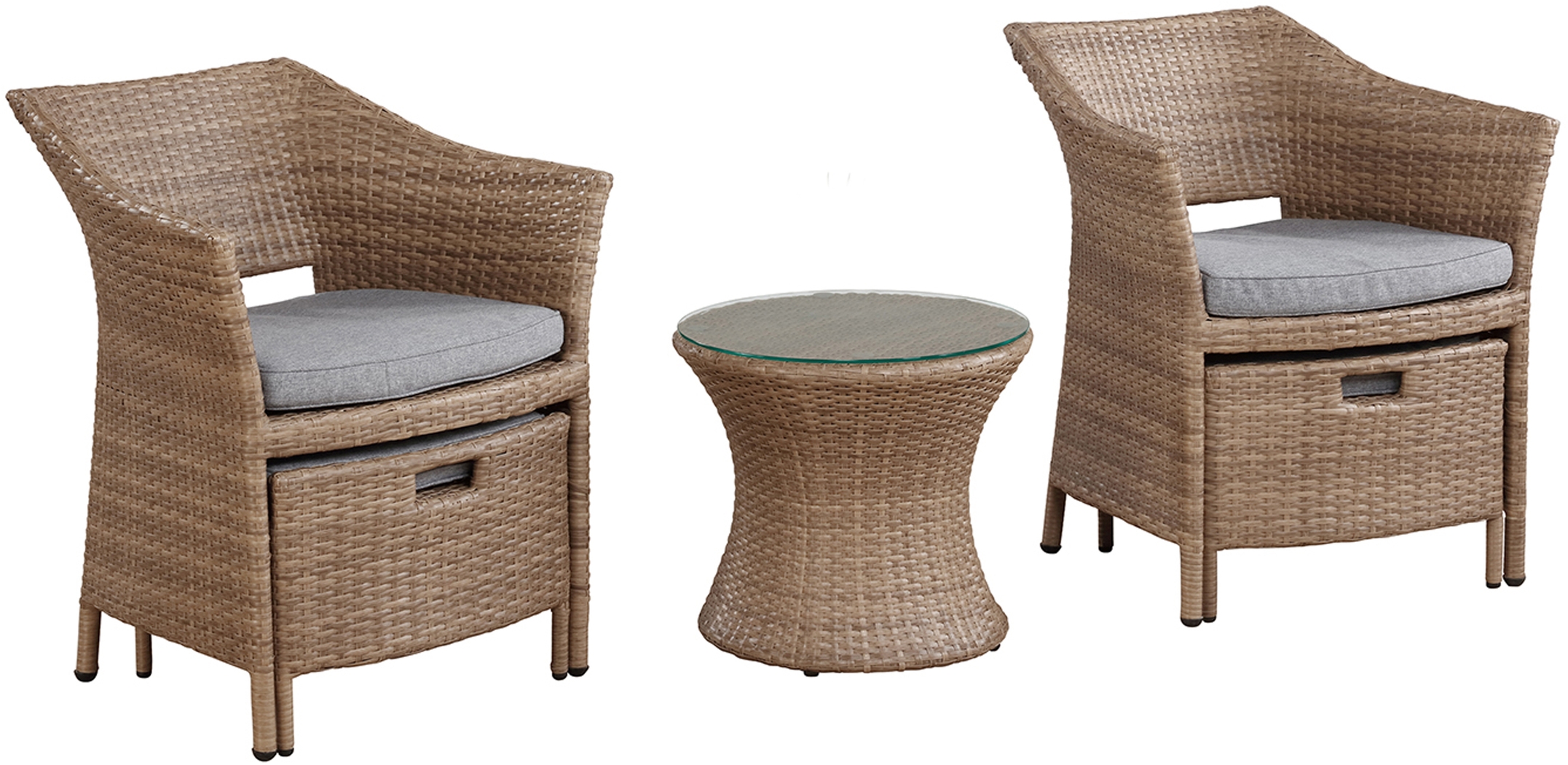 Gressom Brown 5 Pc Outdoor Seating Set - Thumbnail - Image 2