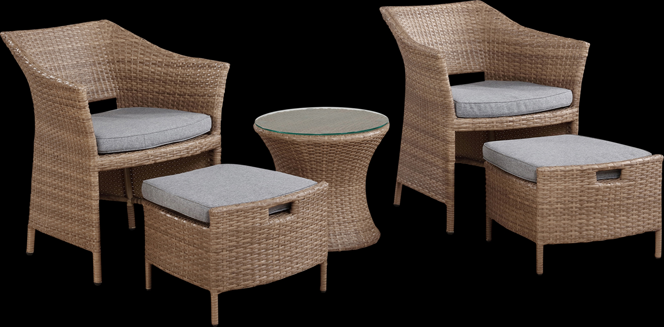 Gressom Brown 5 Pc Outdoor Seating Set - Thumbnail - Image 1