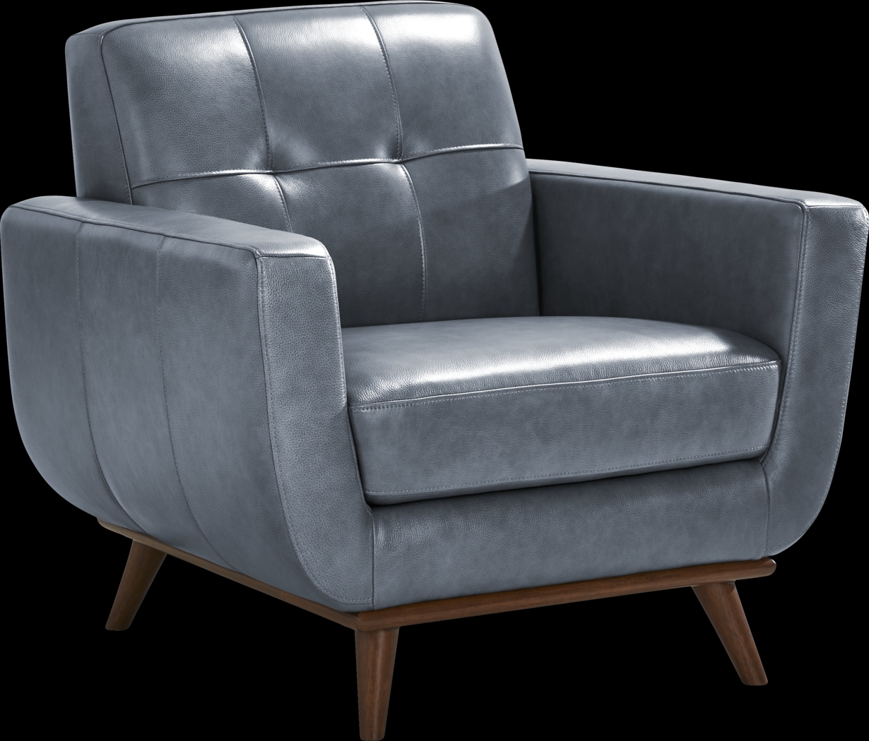 Greyson Blue Leather 3 Pc Living Room - Thumbnail - Image 6