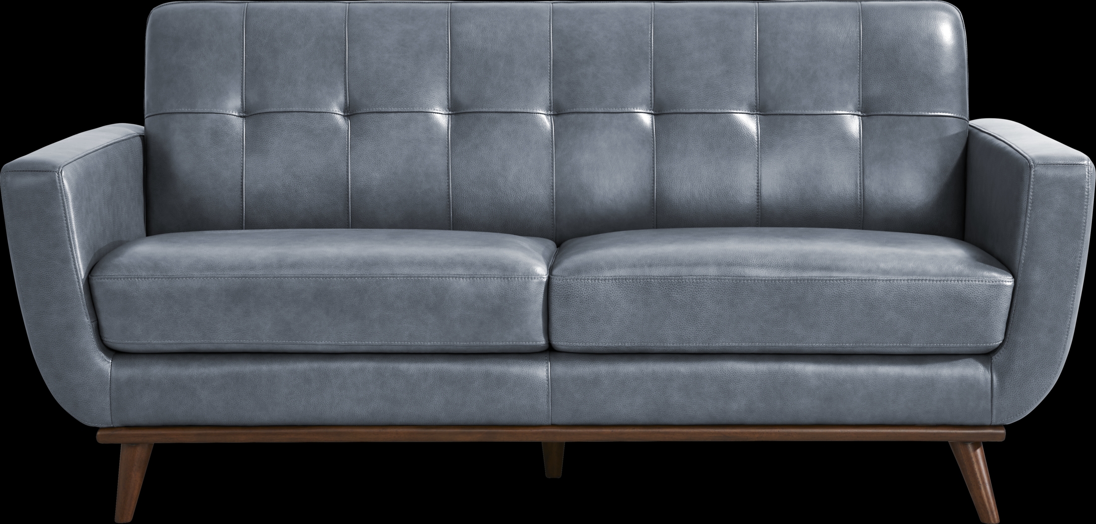 Greyson Blue Leather 3 Pc Living Room - Thumbnail - Image 5