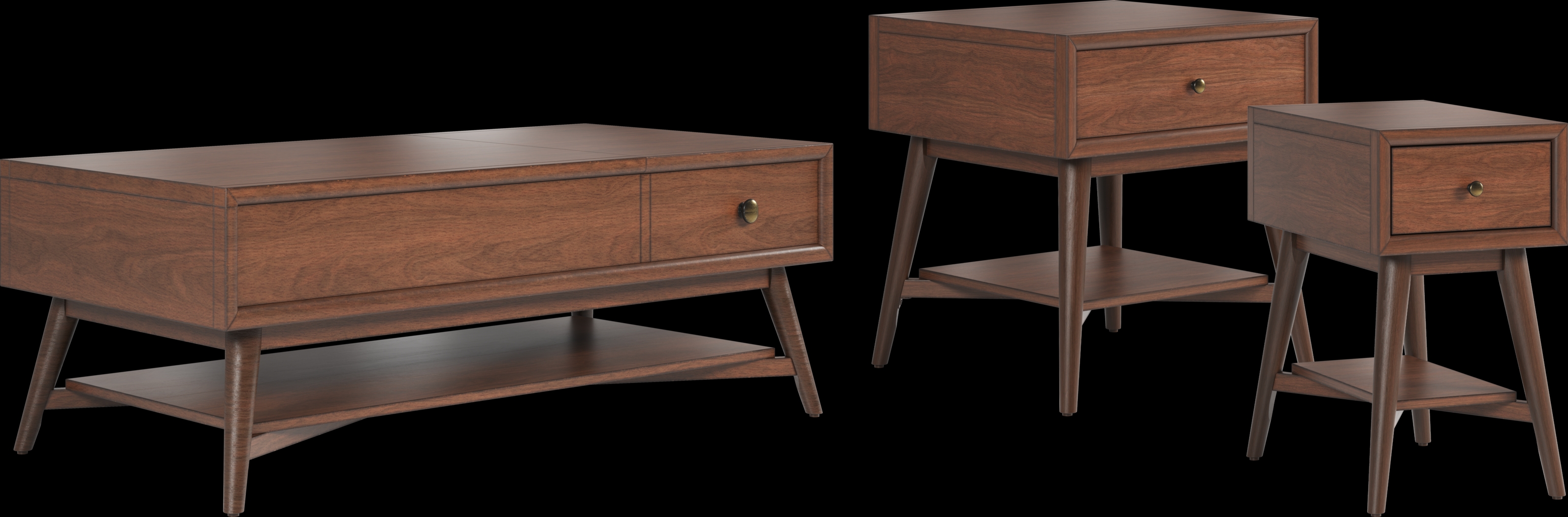 Cassina Way Navy Leather 5 Pc Living Room - Thumbnail - Image 6