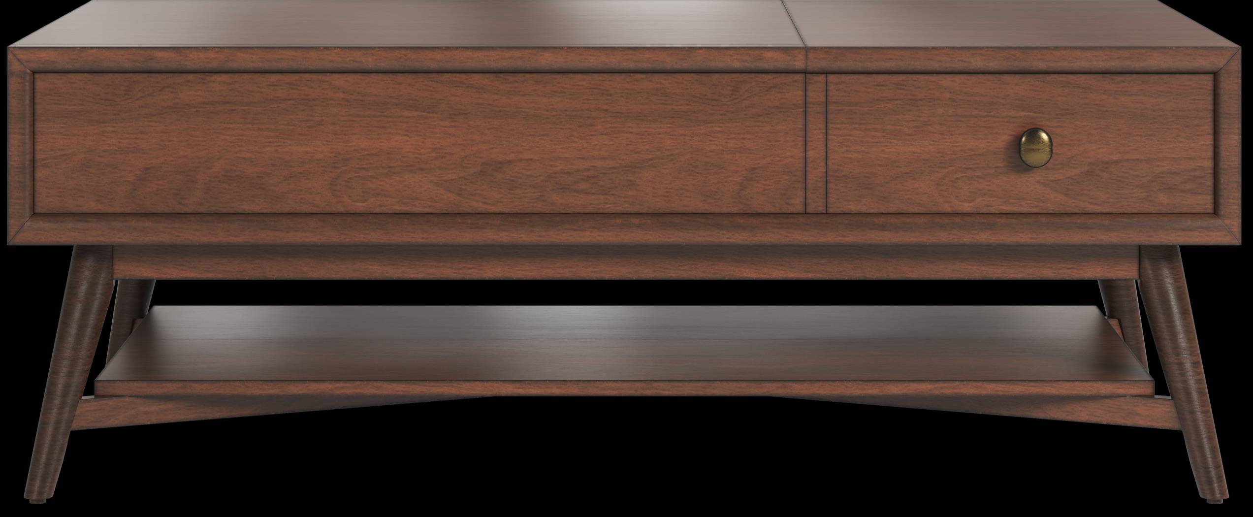 Greyson Brown Cherry Finish Lift Top Cocktail Table - Thumbnail - Image 2