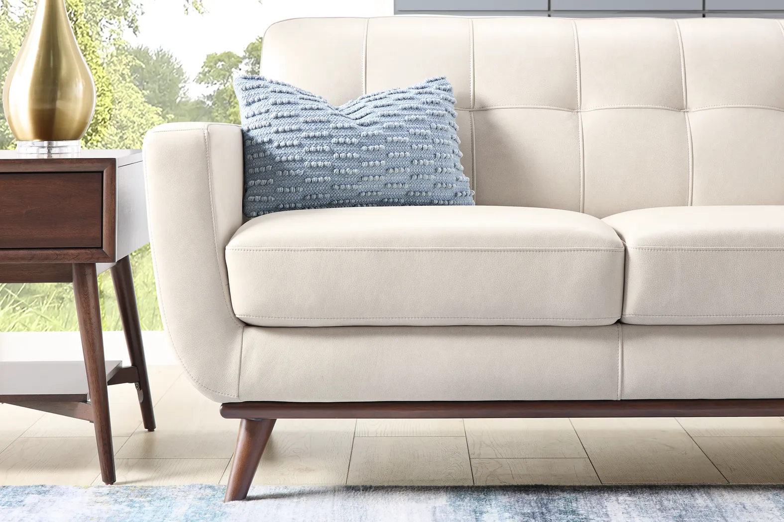 Greyson Ivory Leather 2 Pc Sectional - Thumbnail - Image 4