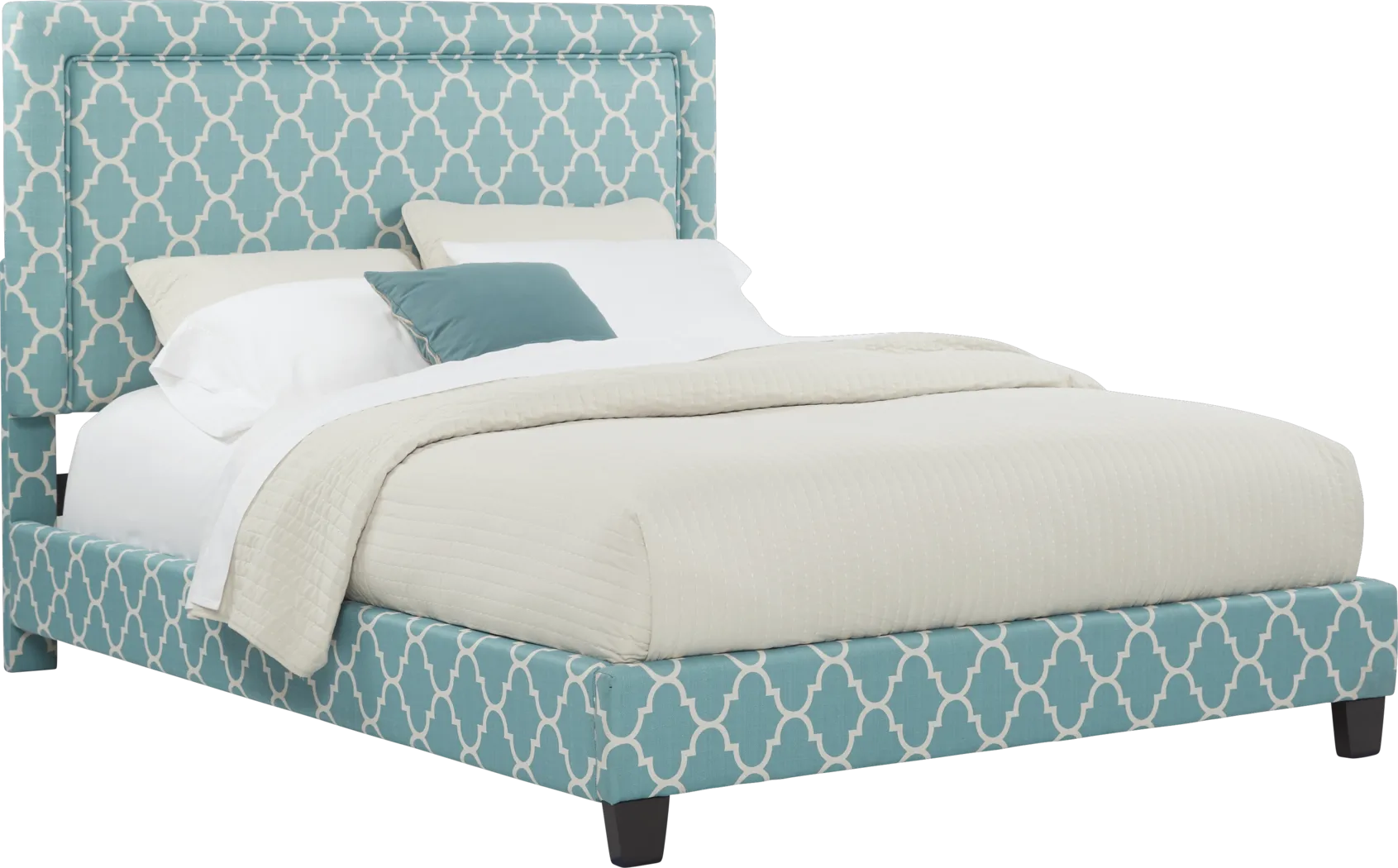 Grier Sky 3 Pc King Upholstered Bed - Thumbnail - Image 2